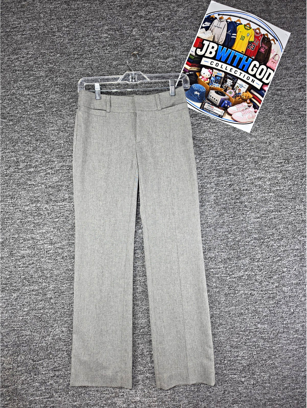 Banana Republic Martin Fit Gray Wool Blend Twill Lined Straight Dress Pants 00P